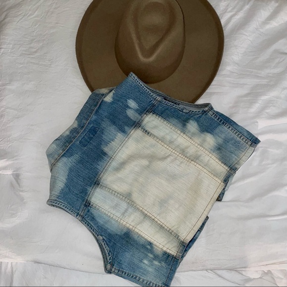 ChiQle Denim Architect Denim Vest - Picture 2 of 2